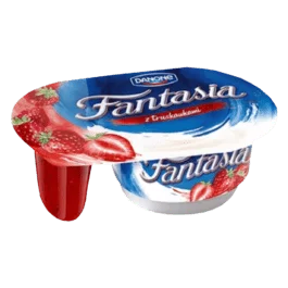 Jogurt kremowy Fantasia z truskawkami 122g Danone
