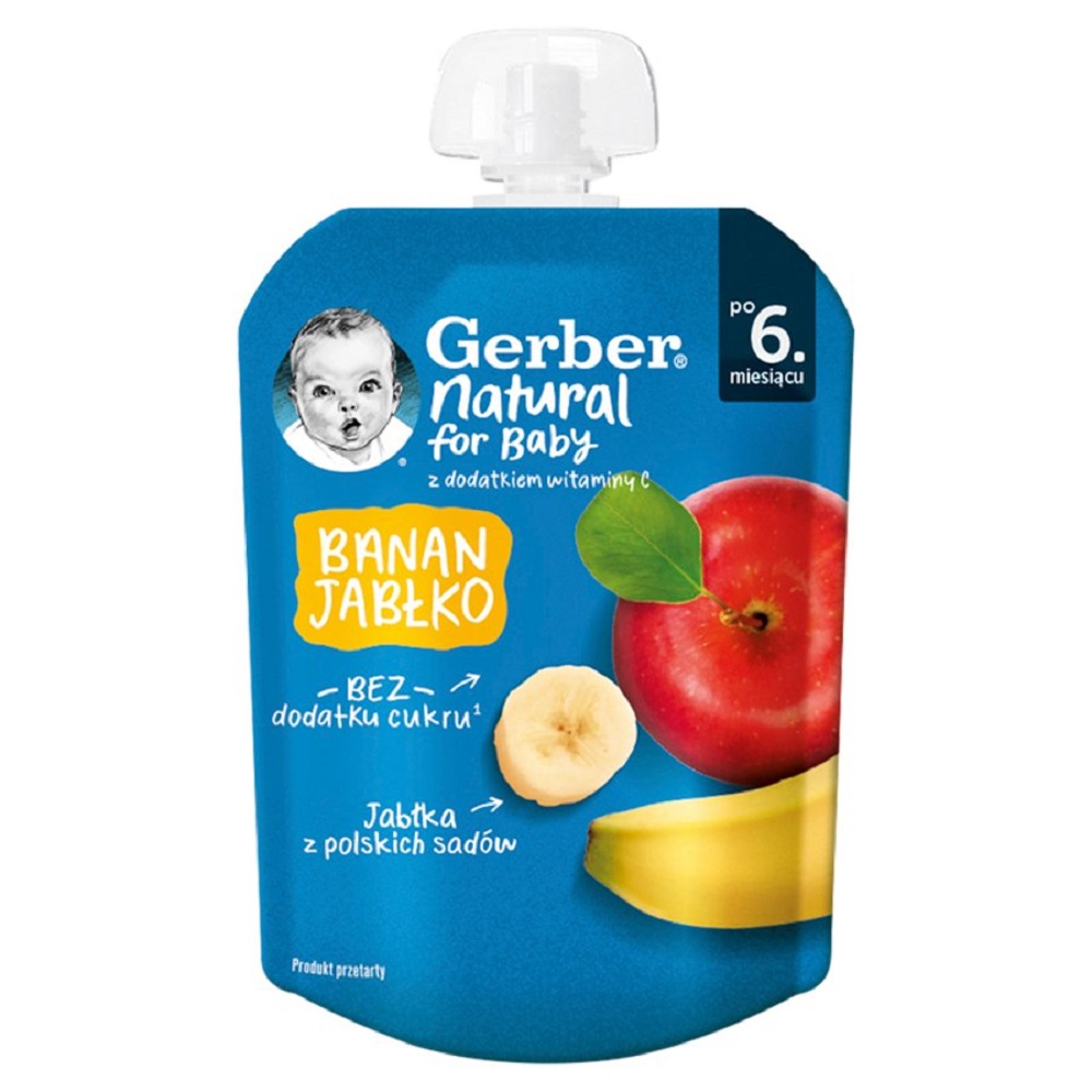 Deser gerber jabłko/banan/truskawka 80g Nestle Nutrition