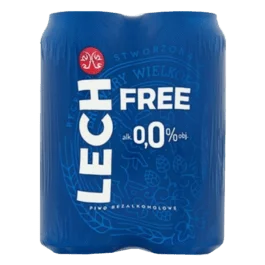 Piwo bezalkoholowe Lech free 0% puszka 4x500ml Kompania Piwowarska