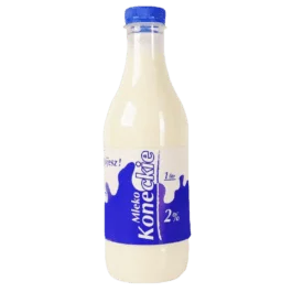 Mleko koneckie 2% 1 litr butelka OSM Końskie