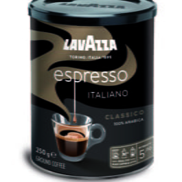 Kawa mielona Lavazza espresso italiano puszka 250g Global Coffee