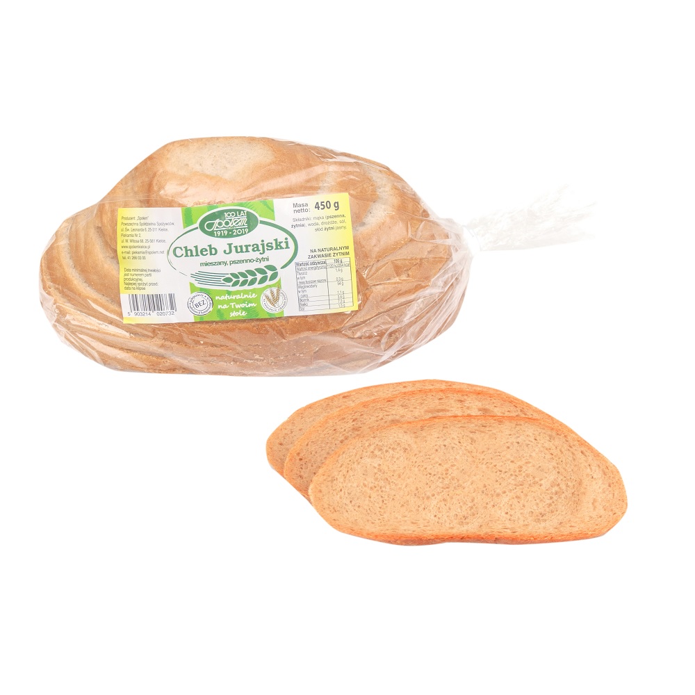 Chleb jurajski krojony 450g Społem PSS