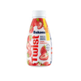 Milk Drink Twist o smaku truskawkowym 380g Bakoma
