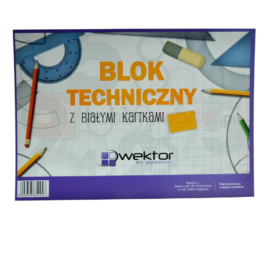 Blok techniczny A3 biały Wektor 10 kartek