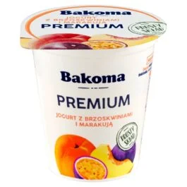 Jogurt premium brzoskwinia/marakuja 140g Bakoma