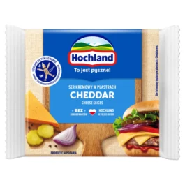 Ser kremowy w plastrach cheddar 130g Hochland