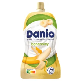 Serek homogenizowany Danio bananowy w saszetce 120g Danone