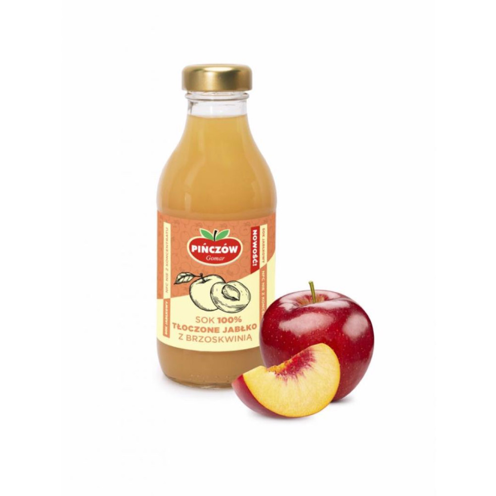 Sok 100% tłoczone jabłko/brzoskwinia 0,3l Gomar