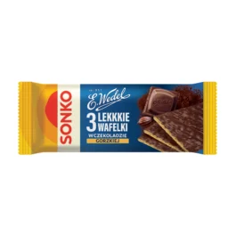 3 Lekkkie wafelki w czekoladzie gorzkiej E.Wedel 36g Sonko