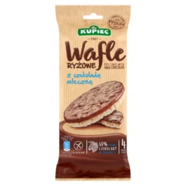 Wafle ryżowe z mleczną czekoladą 60g Kupiec