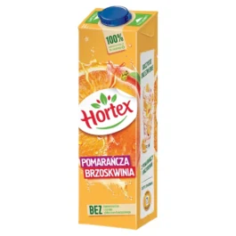 Napój pomarańcza brzoskwinia 1l Hortex