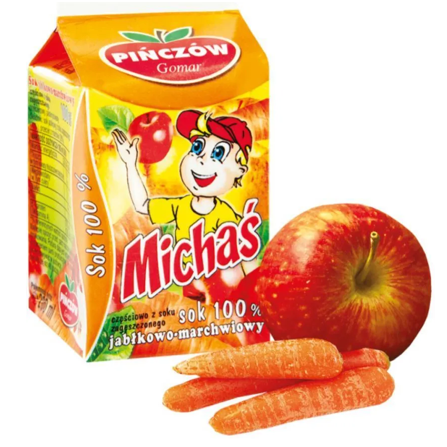 Sok jabłko/marchew karton 0,2l Gomar