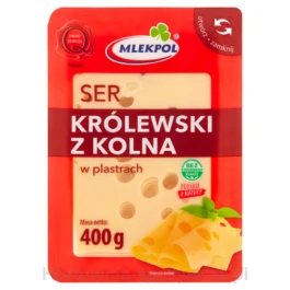 Ser żółty Królewski z Kolna plastry 400g Mlekpol