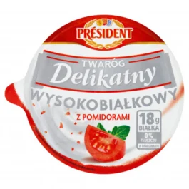 Twaróg delikatny wysokobiałkowy pomidorowy 150g President