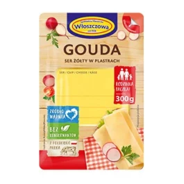 Ser gouda plastry 300g OSM Włoszczowa
