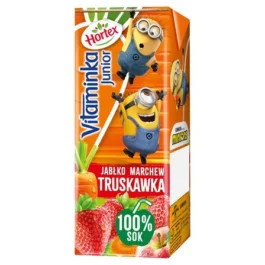 Sok 100% Vitaminka Junior jabłko marchew truskawka 0,2l Hortex