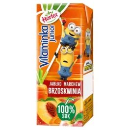 Sok 100% Vitaminka Junior jabłko marchew brzoskwinia 0,2l Hortex