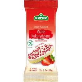 Wafle kukurydziane jogurt/truskawka 64g Kupiec