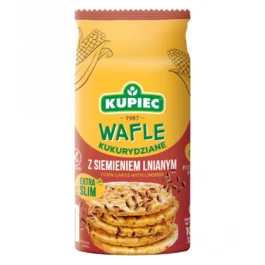 Wafle kukurydziane z siemieniem lnianym 105g Kupiec