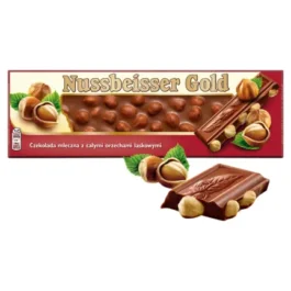 Czekolada mleczna z orzechami 220g Nussbeiser