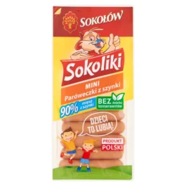 Parówki z szynki mini Sokoliki 140g Sokołów