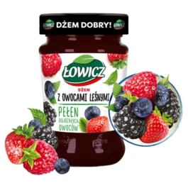 Dżem z owoców leśnych niskosłodzony 280g Łowicz