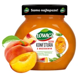 Konfitura extra z brzoskwiń niskosłodzona 240g Łowicz