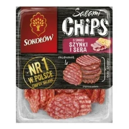 Salami chips szynka ser 60g Sokołów