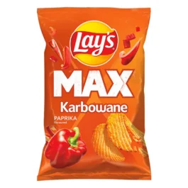 Chipsy Lays Max karbowane o smaku papryki 120g