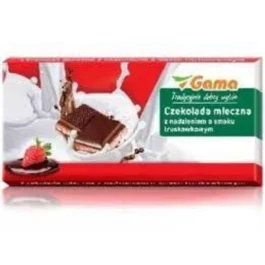 Czekolada mleczna z nadzieniem truskawkowym 100g Gama