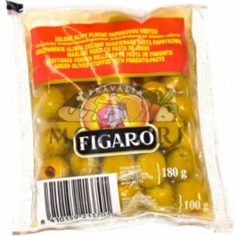 Oliwki zielone z papryką 180g Figaro