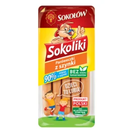 Parówki z szynki Sokoliki 140g Sokołów