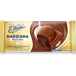 Czekolada Nadziana Mleczna z intensywnie czekoladowym nadzieniem 100 g Wedel