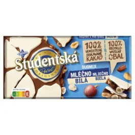 Czekolada Studentska mleczna biała z bakaliami 170g