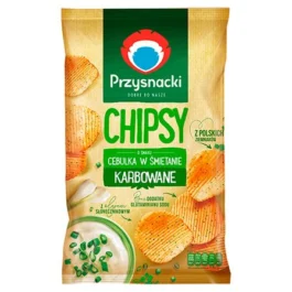 Chipsy karbowane o smaku cebulka w śmietanie 135g Przysnacki