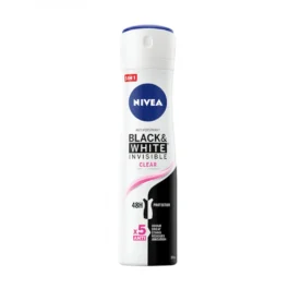 Antyperspirant Invisible Black&White antyperspirant spray 48H Clear 150 ml Nivea