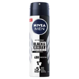 Antyperspirant Men Invisible Black&White antyperspirant spray 48Hl 150 ml Nivea