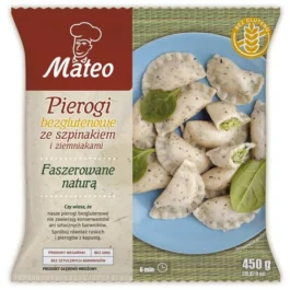 Pierogi z ziemniakami i szpinakiem bezglutenowe 450g Mateo