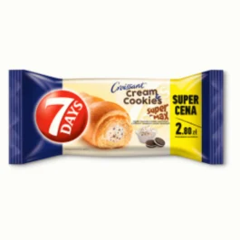 7 Days Cream & Cookies Max Rogalik z kremem o smaku waniliowym i kawałkami ciastek kakaowych 110 g