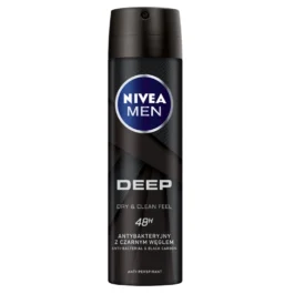 Antyperspirant spray Nivea Men Deep antybakteryjny z aktywnym węglem 150 ml