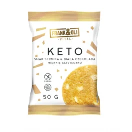 Ciasteczko Miękkie Keto sernik i biała czekolada 50g FRANK&OLI