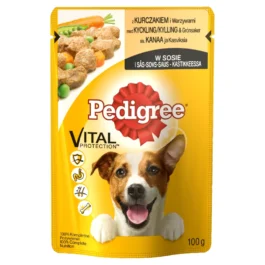 Karma pełnoporcjowa dla psów z kurczakiem i warzywami w sosie Vital Protection 100g Pedigree