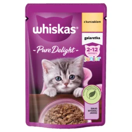 Mokra karma dla kociąt z kurczakiem w galaretce saszetka 85g Whiskas Junior
