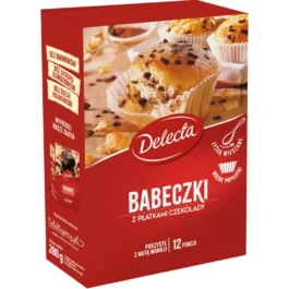 Babeczki nadziane płatkami czekolady 280g Delecta