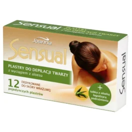 Plastry do depilacji twarzy Sensual Aloes 12szt + oliwka łagodząca podrażnienia 10ml 12 szt. Joanna