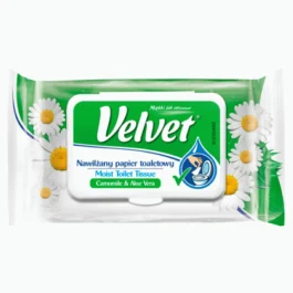 Nawilżany papier toaletowy Velvet Camomile & Aloe Vera 42 sztuki