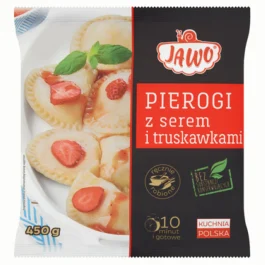 Pierogi domowe z serem i truskawkami mrożone 450g Jawo