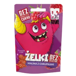 Żelki Malina z chrupkami 35 g BeRAW Kids