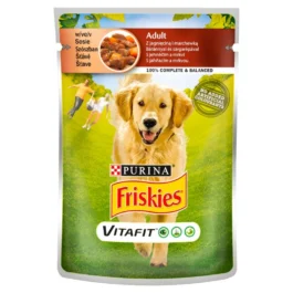 Karma dla psów z jagnięciną i marchewką w sosie 100g Friskies Vitafit Adult