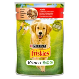 Karma dla psów z wołowiną i ziemniakami w sosie 100g Friskies Vitafit Adult